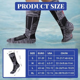 Jspupifip Unisex Waterproof Socks Water Resistant Socks Waterproof Breathable Hiking Wading Skiing Fishing Sock for Men Women