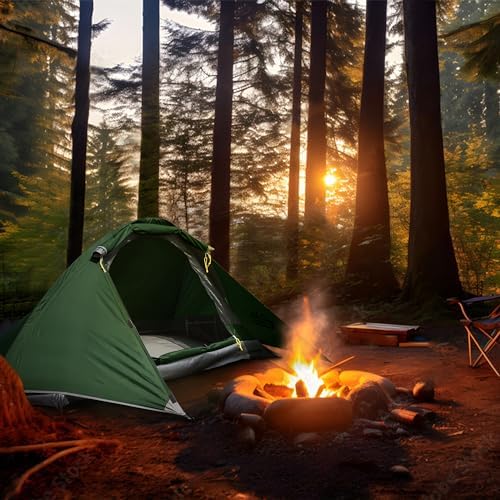 1 Person Tent for Camping Hiking Mountain Hunting Backpacking Tents 4 Season Resistance to Windproof Rainproof and Waterproof
