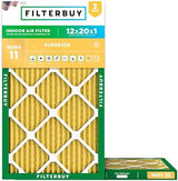 Filterbuy 12x20x1 Air Filter MERV 11 Allergen Defense (2-Pack), Pleated HVAC AC Furnace Air Filters Replacement (Actual Size: 11.50 x 19.50 x 0.75 Inches)
