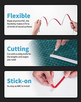 Art3d 25 Ft Peel and Stick Trim for Backsplash Tile Edge, Self-Adhesive Liner for Corner Decor in White