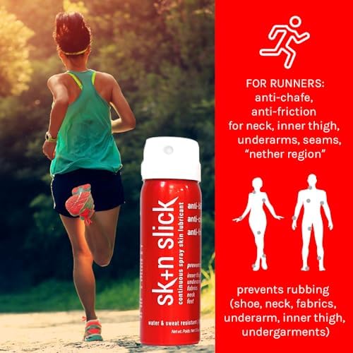 Anti-Chafe and Blister Continuous Spray Skin Lubricant Body Friction Protection for Men and Women