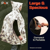 PREPARED4X Emergency Poncho and Mylar Blanket Liner - Waterproof, Wind-Resistant Outdoor Rain Poncho for Camping, Emergencies