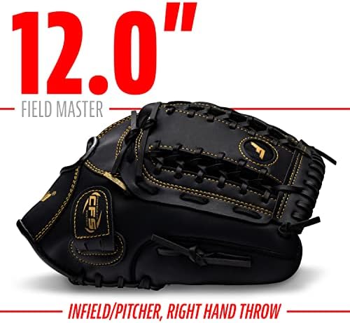 Franklin Sports Baseball + Softball Gloves - Field Master Adult + Youth Baseball + Softball Gloves - Right Hand + Left Hand Gloves - Infield + Outfield Mitts - Multiple Sizes + Colors