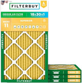 Filterbuy 18x30x1 Air Filter MERV 11 Allergen Defense (4-Pack), Pleated HVAC AC Furnace Air Filters Replacement (Actual Size: 17.75 x 29.75 x 0.75 Inches)