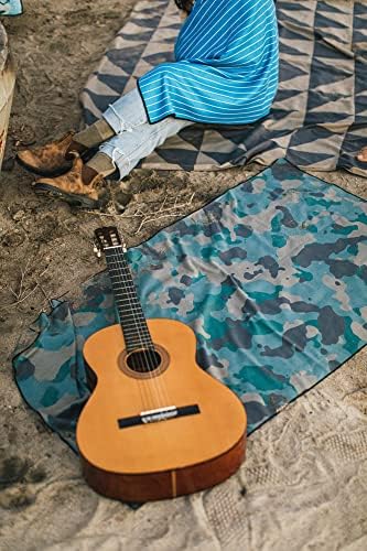 Nomadix Festival Blanket - Perfect for Picnics, Camping, & Lawn Seating - Plush Top & Water Resistant Base - Made with Post Consumer Recycled Materials - 60x70 (Stripes Retro)