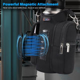 icolor Magnetic Gym Bag Water Bottle Carrier Holder with Phone Pockets & Shoulder Strap,5 Built-in Magnets Gym Bottle Pouch Sleeve,Magnetic Bag Gym Accessories Organizer for Men Women