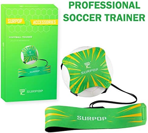 Soccer/Volleyball/Rugby Trainer, Football Kick Throw Solo Practice Training Aid Control Skills Adjustable Waist Belt for Kids Adults