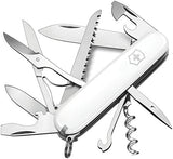 Victorinox Huntsman Swiss Army Knife, 15 Functions, Swiss Made Pocket Knife with Large Blade, Screwdriver, Scissors and Wood Saw - White