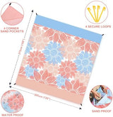 Beach Blanket Waterproof Sandproof Extra Large Beach Mat 79" X 83"/120"x108"for 1-8 Adults Quick Drying Durable Outdoor Picnic Mat for Beach Travel Camping Hiking