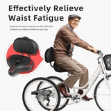 Oversized Bike Seat for Peloton Bike & Bike+, Comfort Seat Cushion Compatible with Peloton, Road or Exercise Bikes, Bicycle Wide Saddle Replacement for Men & Women, Accessories for Peloton