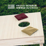 Play Platoon Cornhole Bags Weather Resistant- Set of 8 Regulation Bean Bags for Tossing- Official Professional Size & Weight Corn Hole Bags Two Color All Weather Cornhole Beans Bag Set with Tote Bag