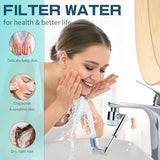 CECEFIN 1440ºSink-Water-Filter Faucet-Extender 3.0 Telescopic - Carbon Purifier Reduce 99% Chlorine, NSF Certified Bathroom Kitchen Aerator, Swivel Long Arm Extension for Toddlers, Hard Water Softener