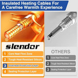 Slendor Oversized Rocking Camping Chair, XL Heated Camping Chair w/ 3 Levels Heat for Back+Seat, Padded Rocking Lawn Chair with 20000 mAh Power Bank, Pillow, Side Pocket, Carry Bag, Navy Blue