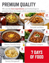 READYWISE - Entrée Grab & Go Bucket, 60 Servings, Emergency, MRE Supply, Premade, Freeze Dried Survival Food for Hiking, Adventure & Camping Essentials, Individually Packaged, 25 Year Shelf Life