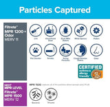 Filtrete 16x20x1 Air Filter, MPR 1200, MERV 11, Allergen Defense Odor Reduction 3-Month Pleated 1-Inch Air Filters, Pack of 2