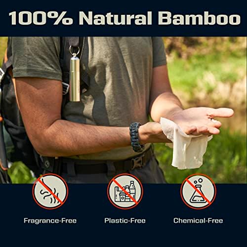 Compressed Towel Tablets - 100% Bamboo Camping Toilet Paper Tablets, Great for Hiking, Travel and Backpacking - Disposable Washcloths, Body Wipes, Paper Towel Coin Tissue - 100/250/500 Pack