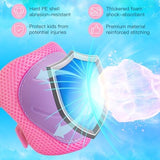 Kids Protective Gear Set Knee Pads for Kids 3-14 Years Toddler Knee and Elbow Pads with Wrist Guards 3 in 1 for Skating Cycling Bike Rollerblading Scooter