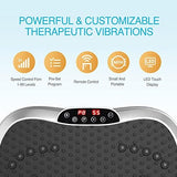 AXV Vibration Plate Exercise Machine Whole Body Workout Portable Mini Vibrate Fitness Platform Lymphatic Drainage Machine for Weight Loss Shaping Toning Wellness Home Gyms Workout (Mini)