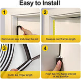 40 Feet Door Weather Stripping, Kerf Weather Stripping for Doors with Groove, Kerf Door Seal for Large Gap and Easy Installation(40, Brown)