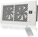 AirBlaze Z4, Quiet Register Booster Fan, Smart Vent Booster Fan with Thermostat Control & Remote Control, 10-Speed Control Heating Cooling AC Vent Fan (White, 6 x 12 inch)