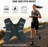 APEXUP Weighted Vest with 5lbs/10lbs/15lbs/20lbs/25lbs/30lbs Weights and Reflective Stripe, Weight Vest Men Women for Workout, Strength Training, Running