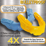 Bulletproof: World’s Thinnest Most Breathable Mouthguard is 3X Stronger! MMA Football Basketball Hockey Lacrosse Rugby BJJ Boxing Sports Mouth Guard Grinding Teeth. Men Women Adult Youth Kids Braces