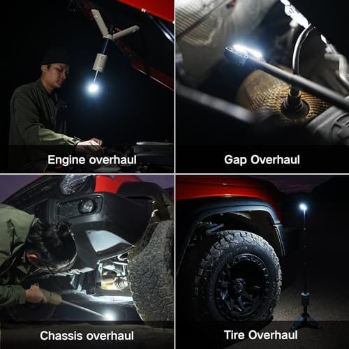 Camping Light Telescopic, Collapsible Magnetic Camping Lantern with 12000mAh Battery, Telescoping IPX6/IPX7 Waterproof Flashlights, Camping Lamp for Emergency, Camping, Hiking (Desert Yellow)