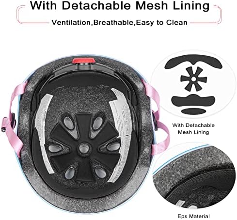 Kids Bike Helmet,Toddler Skateboard Helmets for Ages 2-3-5-8-14 Years Boys Girls，Adjustable Multi-Sport Bicycle Skateboarding Football Roller Skating Scooter Rollerblade Balance Bike Helmet