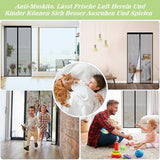 Magnetic Screen Door Closure Fit Door Size 30 x 78 Inch, BSHANO Mesh Door Curtain Screen Size 32" x 80" - 36 Stronger Magnets,Heavy Duty,Hands Free Mesh Partition Keeps Bugs Out- Pet and Kid Friendly