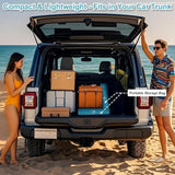 Oileus Folding Portable Beach Chair, High-Back Low-Seat Lightweight Chair for Beach Tents, Shelters, and Camping, Full Mesh Backrest | Cup Holder | Storage Bag | Carrying Bag | 2 Armrests