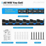 PLUSINNO Fishing Rod Holders - V6 Vertical Support for Extra Large & Heavy Fishing Rod Combos, Garage & Wall Mounted Rack Storage