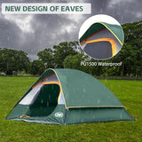 Camping Tent 4 Person, Waterproof Windproof Tent with Rainfly Easy Set up-Portable Dome Tents for Camping