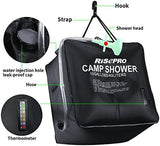 10 gallons/40L Solar Shower Bag Solar Heating Camping Shower Bag with Temperature Hot Water Outdoor Hiking Climbing XH07