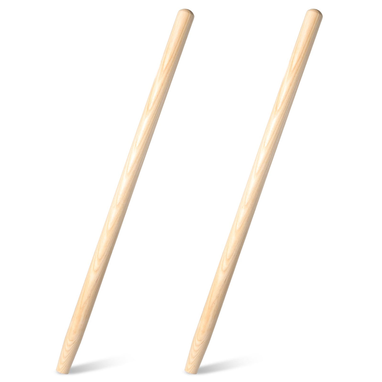 2 Pcs Shovel Handle Replacement 41" Length, 1-1/2" Diameter, Strong Hardwood Solid Ash Wood Straight Handle for Long D Shovels Garden Tool
