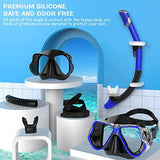 Greatever Dry Snorkel Set,Panoramic Wide View,Anti-Fog Scuba Diving Mask,Professional Snorkeling Gear