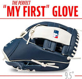 Franklin Sports MLB Youth Teeball Glove and Ball Set - Kids Baseball and Teeball Glove and Ball - Perfect First Kids Glove - 9.5"