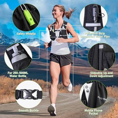Hydration Running Vest for Women, Water Vest Backpack 5L Small, Lightweight Hydration Pack Mini Vest Women for Hiking, Trail Marathon Race (Pack with 1.5L Water Bladder)