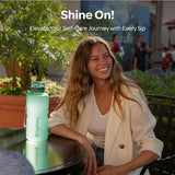 Hydracy Water Bottle with Time Marker -Large BPA Free Water Bottle & No Sweat Sleeve -Leak Proof Gym Bottle with Fruit Infuser Strainer & Times to Drink -Ideal for Fitness Sports & Outdoors