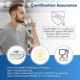 PUREPLUS 5 Micron 10" x 4.5" FXHTC Whole House Sediment and Carbon Water Filter Replacement Cartridge for GE GXWH40L, GXWH35F, GNWH38S, Culligan RFC-BBSA, WRC25HD, RFC-BB, PP10BB-CC, WFHD13001, 3Pack