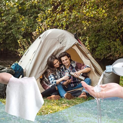 BigOtters 500PCS Compressed Towels, Bulk Disposable Towels for Face Portable Washcloths for Travel Expandable Wipes Tablets Survival Gear Kit for Outdoors Camping Hiking Hotel