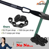 Camping Hammock with Mosquito Net, Double & Single Lightweight Portable Hammocks with Tree Straps, Parachute Hammock for Camping, Backpacking