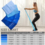 5 Pcs Professional Resistance Bands. Latex-Free, Elastic Band, Work Out Bands, Stretch Bands for Working Out Women or Men, Exercise Bands Set for Physical Therapy, Yoga, Pilates