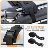 Golkcurx Universal Soft Roof Rack Pads for Kayak,Surfboard, SUP, Canoe, Snowboard with15FT Tie-Down Straps*2 and Storage Bag*1 (Black)