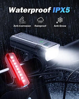 Victoper Bike Light, High Lumens Super Bright Bicycle Lite, 6+4 Modes USB Rechargeable Bike Headlight & Taillight Set, Waterproof Safety Bike Front & Rearlight for Road, Mountain, Night Riding