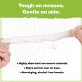 Crocodile Cloth Original Cleaning Wipes, Heavy-Duty Multi-Surface Hand & Tool Wipes, Water-Based, Safe on Skin, 100 Count, 15 x 10 Inch