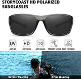 STORYCOAST Polarized Sports Sunglasses for Men Women Unbreakable Frame Cycling Fishing Driving