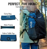 PORTAL Folding Camping Table, Ultralight Compact Aluminum Mesh Table with Carrying Bag, Small Beach Table Foldable Portable for Sand, Outdoor, Picnic, Camp, Boat, Travel, Blue