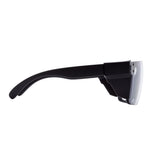 BINGKING UV400Transition Photochromic Safety Glases Light to Dark Grey Lenses ANSI Z87 Impact Approved Wraparound Style Frame (Black)