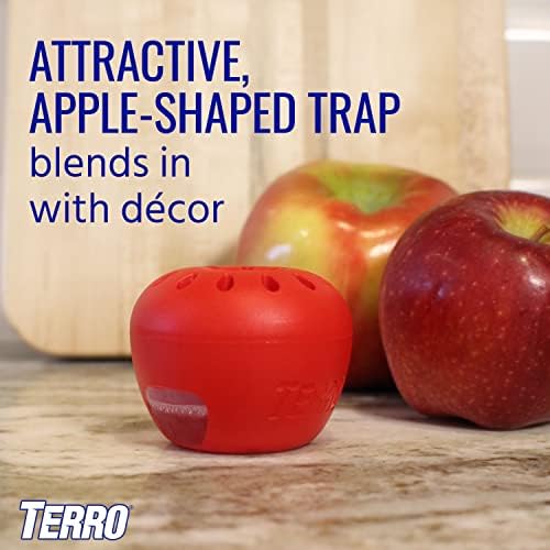 Terro Fruit Fly Traps for Indoors (6 Pack) + 270 Days of Lure Supply