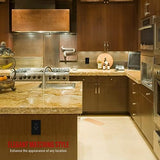 ENERLITES Screwless Decorator Wall Plate Child Safe Outlet Cover, Glossy, Size 1-Gang 4.68" H x 2.93" L, Unbreakable Polycarbonate Thermoplastic, SI8831-BK-10PCS, Black (10 Pack)